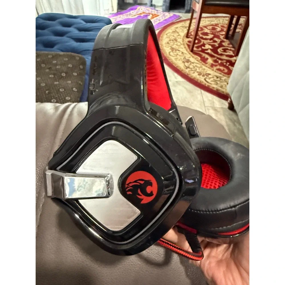 Gaming Headset‎ Dragon Red Black Wired Over Ear Circumaural
